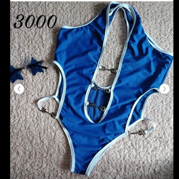 Blue one piece swimsuit - Picture 10 of 10